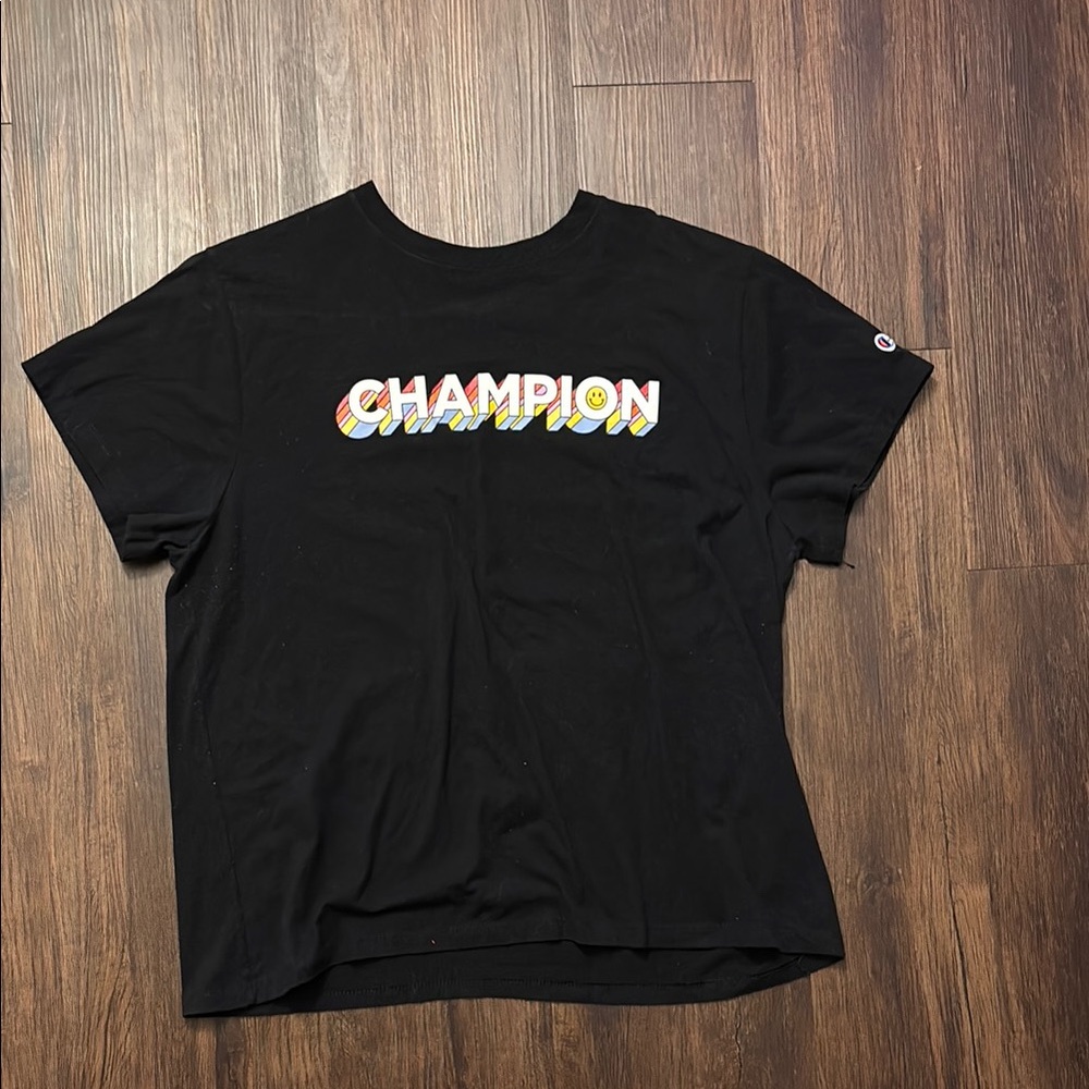 Champion Black Graphic Tee